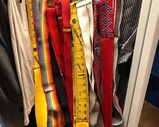 Several colorful suspenders