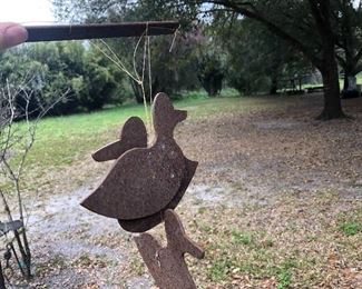 Cast iron duck wind chime