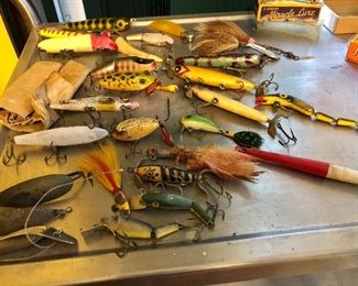 This is another totally different group of lures from another estate.  They are from a grandfather who passed away in the 1980s.  These are the lures with no boxes.  