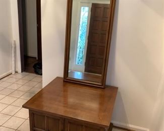 Mid Century Mod - Entry way cabinet and Mirror  $150 