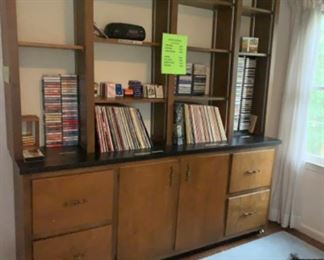 Shelving and Credenza -upper shelving measures - 59 1/2 x 89 1/2  lower Cabinet measures 36high x 89 1/2 long x 19” deep   $148 