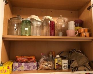 Jars, misc household