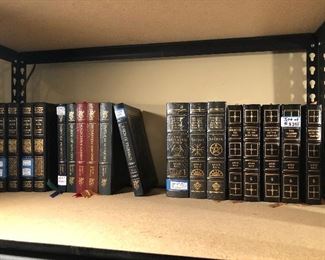 some signed, Easton Press leather book sets.