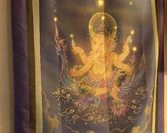 FineThai silk wall hanging. This piece has a set price, but we can entertain offers