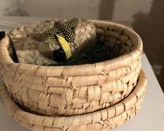 Basket with Moving Snake