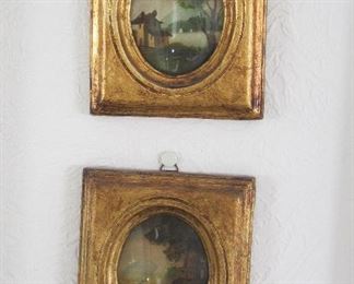 Two small paintings in gilt frames