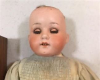 Antique doll head, body is in poor condition, face is beautiful!