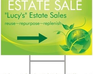 "Lucy's Estate Sale" follow the signs ……..