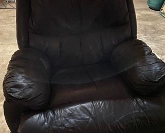 Leather Navy Blue Recliner