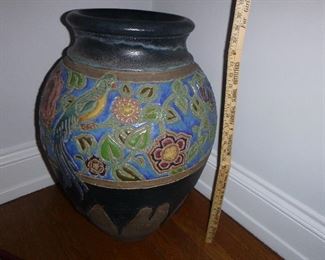 Arts and Crafts Large oil Jar floor vase