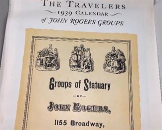 1939 Travelers Insurance John Rogers Statuary Groups Calendars