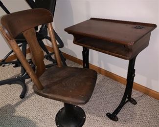 Antique Child's Desk & Chair