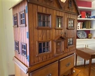 OAK DOLL HOUSE FROM BATH ENGLAND WITH INCREDIBLE DETAIL INSIDE AND OUT