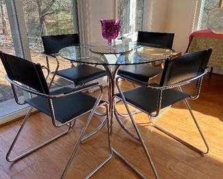 CHROME BISTRO SET