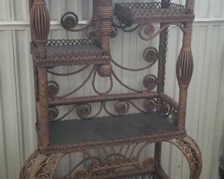 Brown Wicker Display Shelf https://ctbids.com/#!/description/share/327923