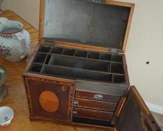Early 19th Century Regency Mahogany Inlaid Jewelry Box