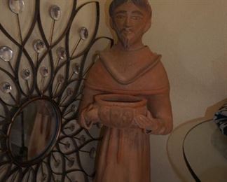St. Francis Pottery Statue