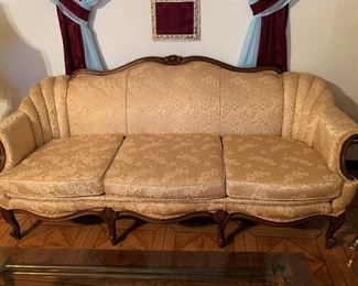 Matching Gold Couch plus Chair