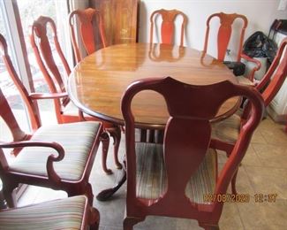Set of 8 Vintage 1970's Baker Chairs stunning finish and details.