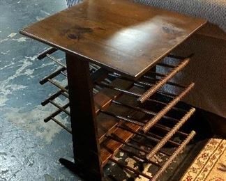 RARE Mid Century Modern Magazine Rack / End Table, Solid Wooden