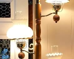 Mid Century Modern 3-Globe Milk Glass 1950-60's Floor Lamp