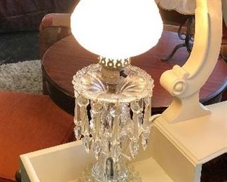 Pair of Small Glass Table Lamps