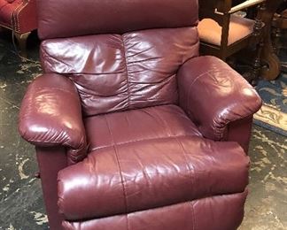 Burgandy Leather Recliner 