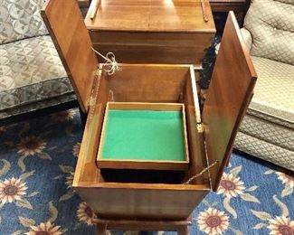 Pair of c.1958 BUCKS COUNTY PROVINCIAL FURNITURE CO., WILD CHERRY, Dough Box End Tables 