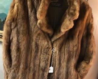 "BURCHAY'S EXCLUSIVE FURRIERS CHATTANOOGA" Genuine Mink Coat