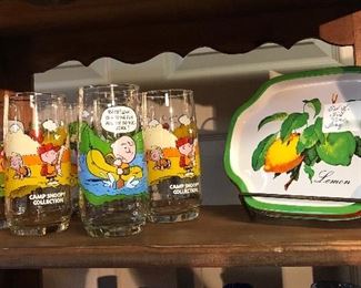 "CAMP SNOOPY COLLECTION" of Vintage Drinking Glasses