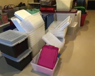 Empty organizer bins