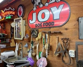 Perfect Joy Dog Food Sign,  tools etc