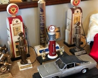 Collection of car trophies