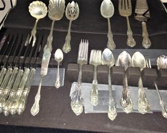 International Sterling "Wild Rose" - service for eight with ten serving pieces