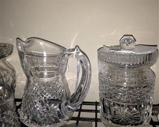 Waterford creamer and jelly jar