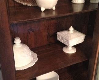 Variety of milk glass