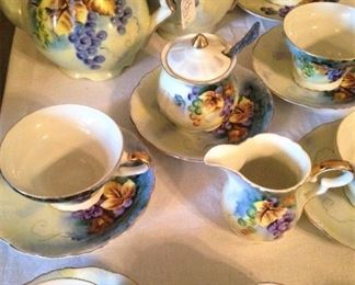 Hand-painted tea set