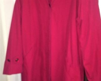 Red all-weather coat