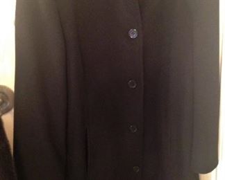 Full length black coat