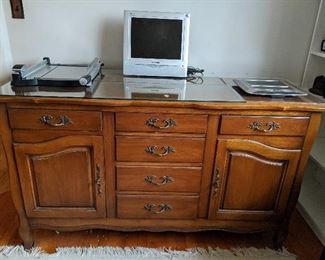 $150 Dresser/buffet with brass handles