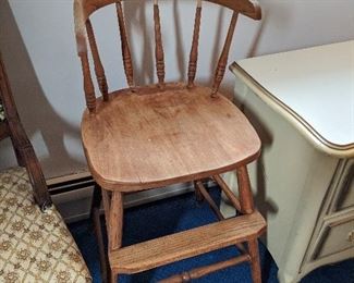 $18 Child's wood high chair