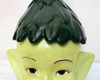 77 Pixie head cookie jar
