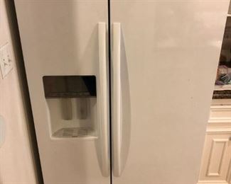 Whirlpool side-by-side refrigerator/freezer with in-door crush/cubed ice.