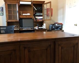 Office furniture - matching executive desk, hutch and file cabinet 