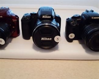 4: Nikon D3400 N1510   5:Nikon CoolPix P900   6. Canon EO5 DS126151