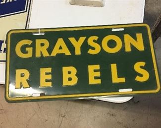 Old Rebels Grayson High School Tag