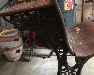 Antique child’s school desk. I also have the plain bench to sit with it it. Will get a picture.