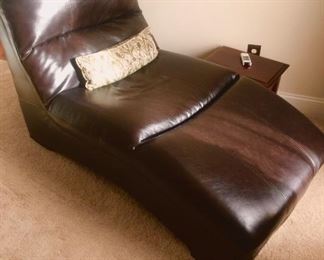 bonded leather lounger