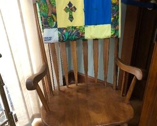 one of several vintage rocking chairs 