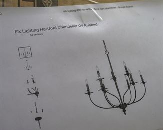 Elk Lighting Hartford chandelier oil rubbed